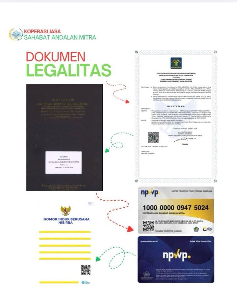 LEGALITAS KOPERASI JASA SAHABAT ANDALAN MITRA
